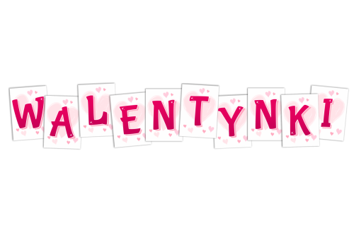 Literki do dekoracji: "WALENTYNKI"