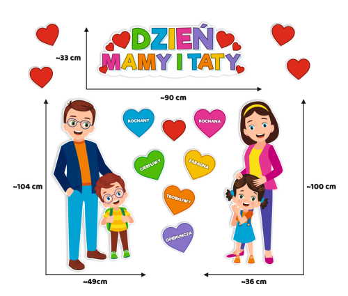 Dekoracja Dzień Mamy i Taty