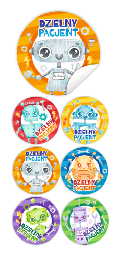 Naklejki Dzielny Pacjent w woreczkach