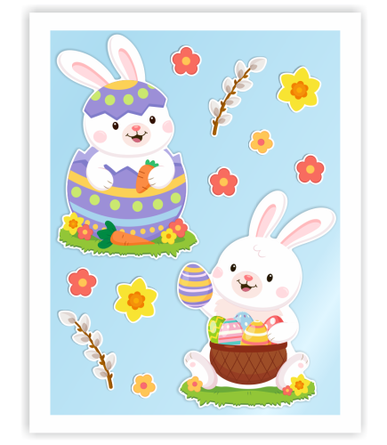 Dekoracja Wielkanocna - DUŻE ZAJĄCZKI WIELKANOCNE