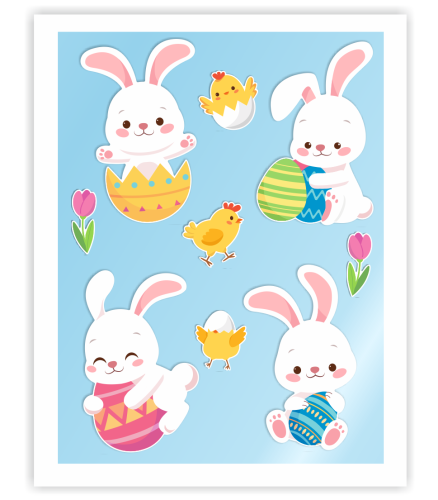 Dekoracja Wielkanocna - ZAJĄCZKI WIELKANOCNE