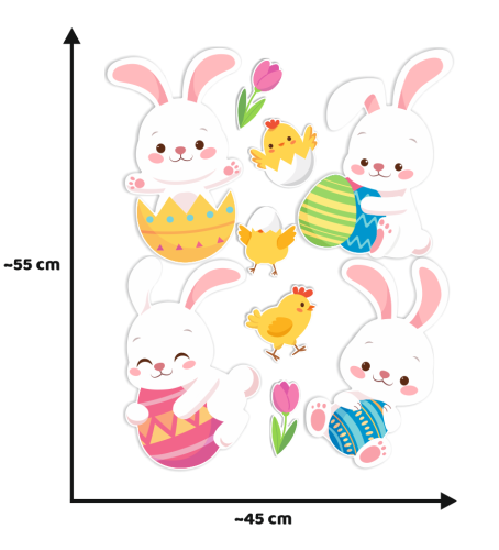 Dekoracja Wielkanocna - ZAJĄCZKI WIELKANOCNE