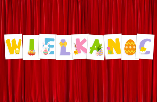 Literki do dekoracji: "WIELKANOC"