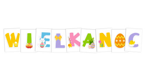 Literki do dekoracji: "WIELKANOC" (DUŻE - A4)