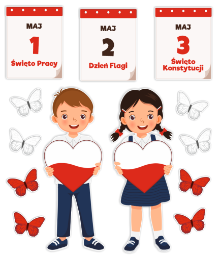 Dekoracja Duże Dzieci Patriotyczne - wzór 2