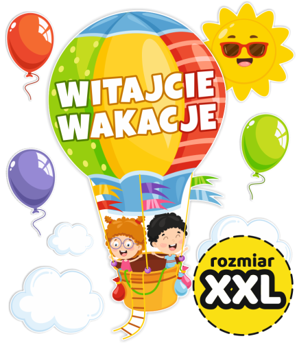 Dekoracja - Witajcie Wakacje - zakończenie roku szkolnego
