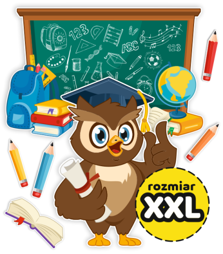 Dekoracja - Duża Sowa w Birecie (rozmiar XXL)