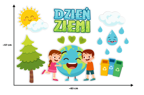 Dekoracja Dzień Ziemi (~A3, jednostronna)