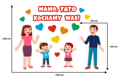 Dekoracja Dzień Mamy i Taty - wzór 2 (rozmiar XXL)
