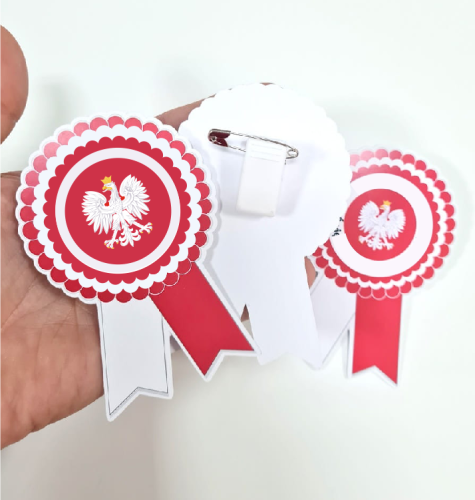 Kotylion papierowy Patriotyczny