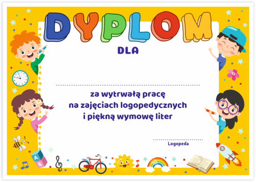 Dyplom: Logopedyczny Uniwersalny (wzór 6)