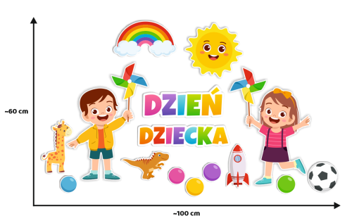 Dekoracja Dzień Dziecka (~A3, jednostronna)