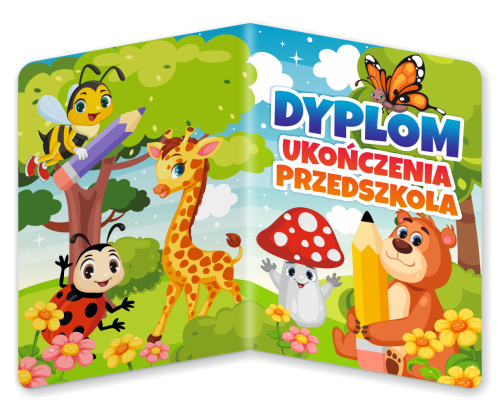 Dyplom: Ukończenia Przedszkola - wzór 2 (składany, format A5)