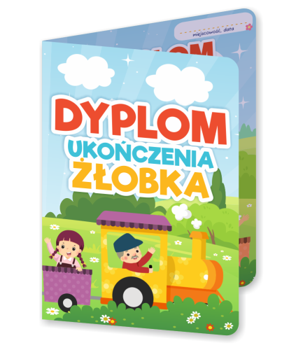 Dyplom: Ukończenia Żłobka - wzór 1 (składany, format A5)