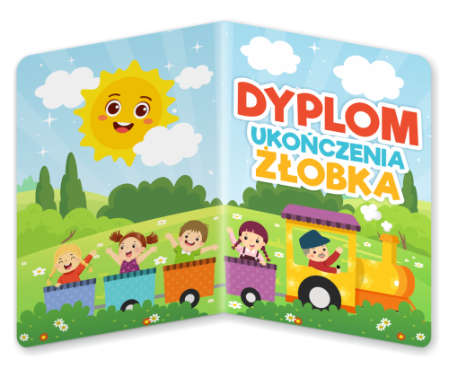 Dyplom: Ukończenia Żłobka - wzór 1 (składany, format A5)
