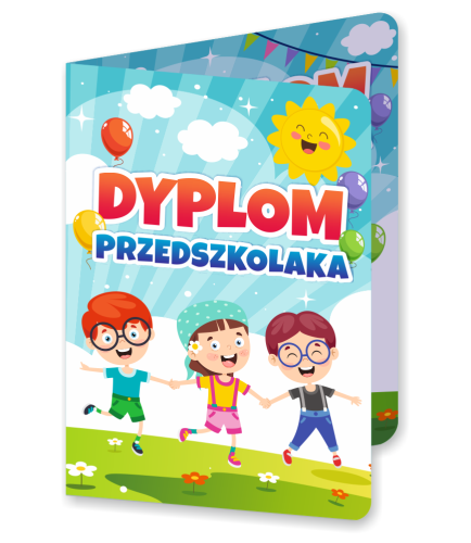 Dyplom: Przedszkolaka - wzór 1 (składany, format A5)