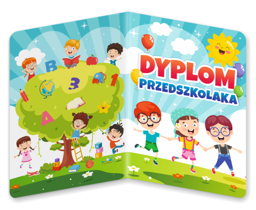 Dyplom: Przedszkolaka - wzór 1 (składany, format A5)