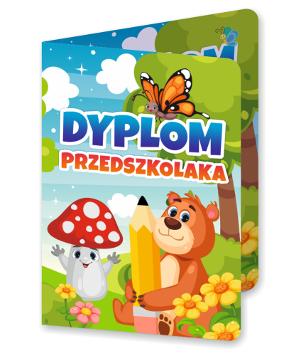 Dyplom: Przedszkolaka - wzór 2 (składany, format A5)
