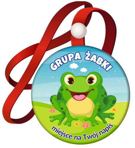 Medal na tasiemce: "Przedszkolaka - GRUPA ŻABKI" + Twój napis