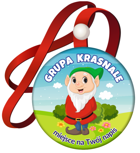 Medal na tasiemce: "Przedszkolaka - GRUPA KRASNALE" + Twój napis