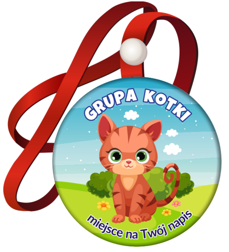 Medal na tasiemce: "Przedszkolaka - GRUPA KOTKI" + Twój napis