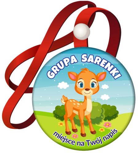 Medal na tasiemce: "Przedszkolaka - GRUPA SARENKI" + Twój napis
