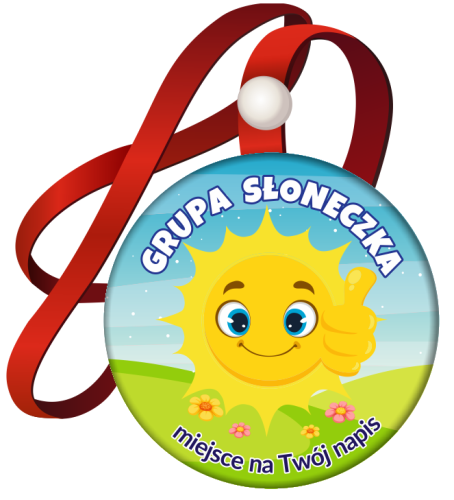 Medal na tasiemce: "Przedszkolaka - GRUPA SŁONECZKA" + Twój napis