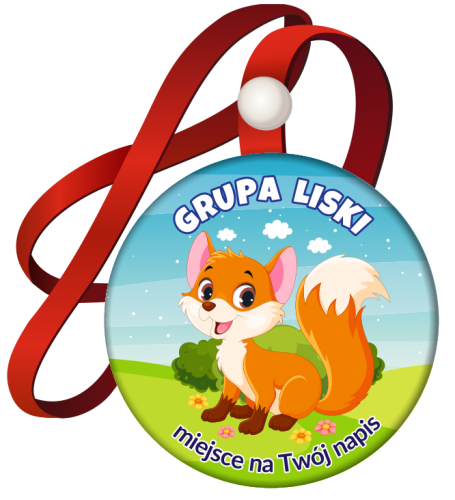 Medal na tasiemce: "Przedszkolaka - GRUPA LISKI" + Twój napis