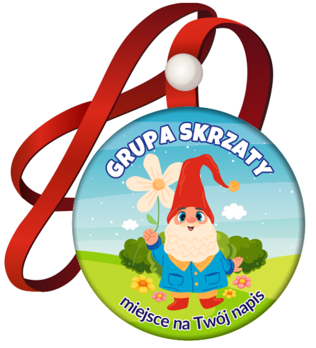 Medal na tasiemce: "Przedszkolaka - GRUPA SKRZATY" + Twój napis
