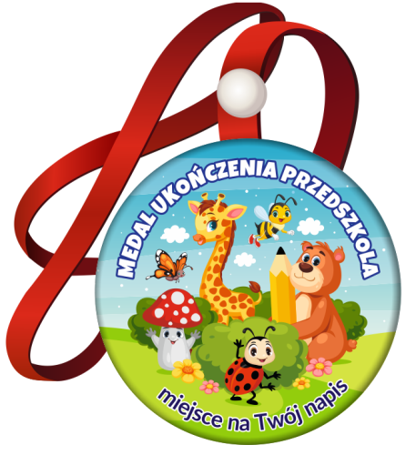 Medal na tasiemce: "Ukończenia Przedszkola" (wzór 37) + Twój napis