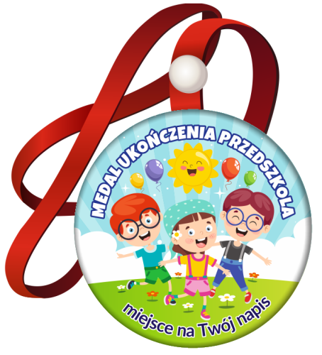 Medal na tasiemce: "Ukończenia Przedszkola" (wzór 38) + Twój napis