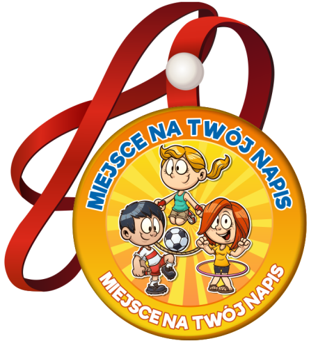 Medal na tasiemce: "Sportowy" (wzór 1) + Twój napis
