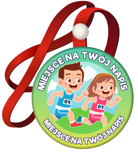 Medal na tasiemce: "Sportowy" (wzór 3) + Twój napis