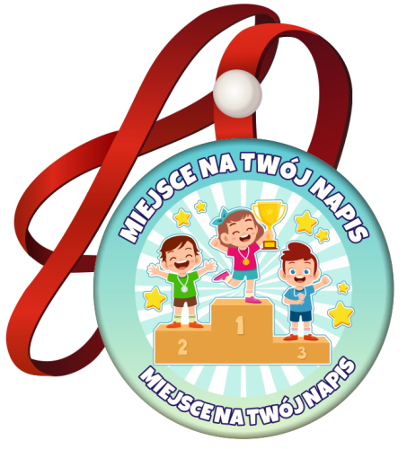Medal na tasiemce: "Sportowy" (wzór 4) + Twój napis