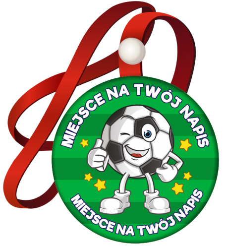 Medal na tasiemce: "Piłkarski" (wzór 1) + Twój napis