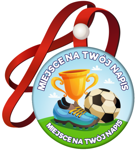 Medal na tasiemce: "Piłkarski" (wzór 3) + Twój napis