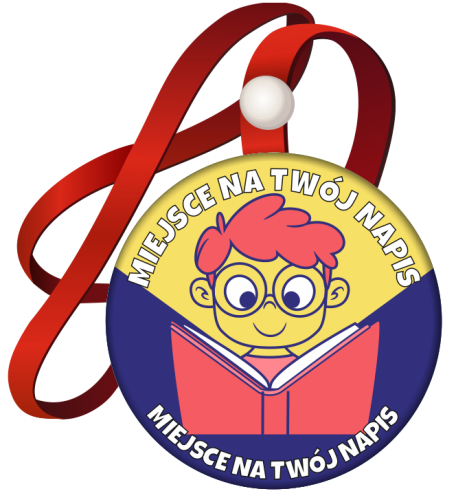 Medal na tasiemce: "Medal za czytanie" + nadruk