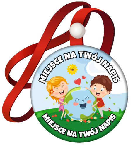 Medal na tasiemce: "Uniwersalny (wzór 9)" + twój napis