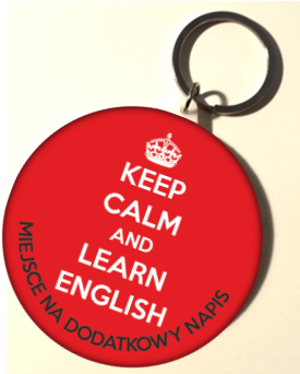 Breloczek keep calm and learn english