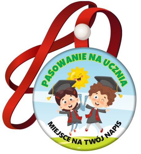 Medal: Pasowanie na Ucznia (Dzieci) + twój napis