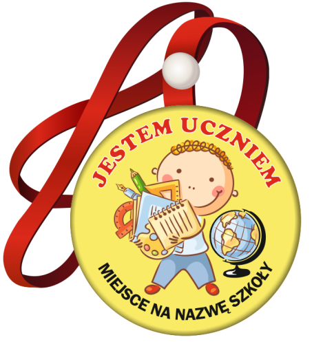 Medal: Jestem Uczniem (Chłopiec) + nazwa szkoły