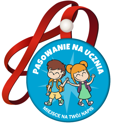 Medal: Pasowanie na Ucznia (Dzieci 3) + twój napis