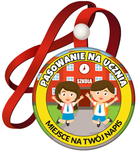 Medal: Pasowanie na Ucznia (Dzieci) + nazwa szkoły