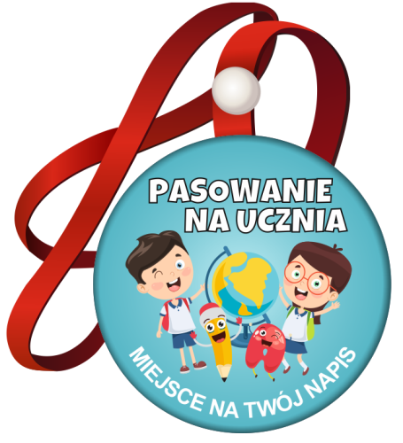 Medal: Pasowanie na Ucznia (wzór 36) + nazwa szkoły
