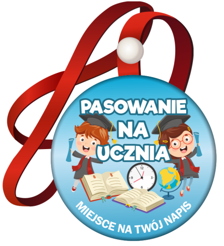 Medal: Pasowanie na Ucznia (wzór 37) + nazwa szkoły