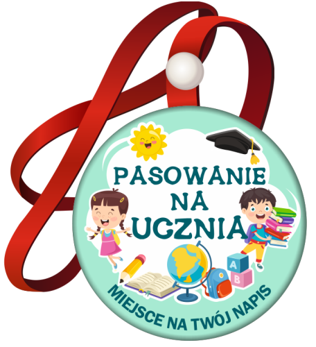 Medal: Pasowanie na Ucznia (wzór 39) + nazwa szkoły