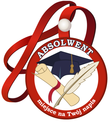 Medal na tasiemce: "Absolwent Przedszkola" (wzór 2) + nadruk  