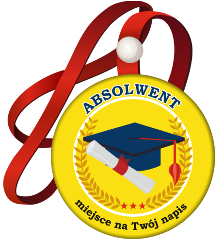 Medal na tasiemce: "Absolwent Przedszkola" (wzór 1 ) + nadruk