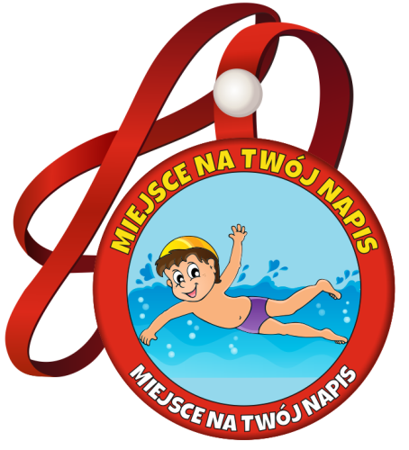 Medal na tasiemce: "Pływacki- chłopiec" + nadruk