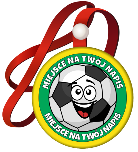 Medal na tasiemce: "Piłka nożna" + nadruk